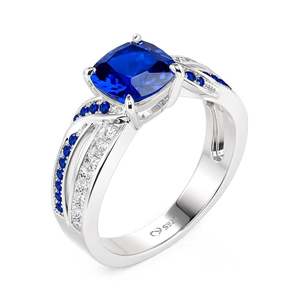 Jeulia Rose <b>Gold</b> Plated Stainless Steel Classic Twist Birthstone Eternity Ring - Product Image 3