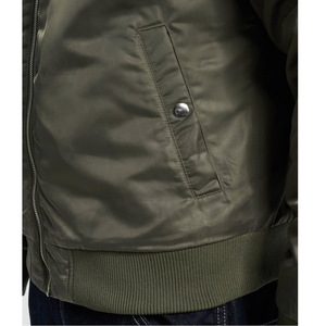 Chaqueta Bomber para hombre, chaqueta Bomber Varsity acolchada, ajustada, ligera, de vuelo, Softshell, chaquetas de invierno, piloto, cremallera completa - Product Image 4