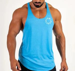 เสื้อกล้ามสำหรับออกกำลังกายฟิตเนสของผู้ชายเสื้อกล้ามพิมพ์โลโก้ - Product Image 3