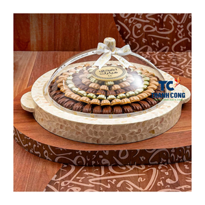 Meilleure vente Présentoir à gâteaux en nacre au design élégant, fait à la main au Vietnam, parfait pour l'affichage des desserts du Ramadan - Product Image 3