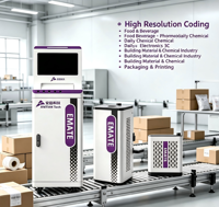Printer Inkjet Antian UV PIJ 600 DPI Kecepatan Tinggi untuk Pencetakan Label Kode QR GS1, Barcode, Logo, Tanggal, Nomor Batch