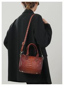 กระเป๋าถือคาดลำตัวสะพายไหล่ใบเดียวมีซิปหนังจระเข้ PU ดีไซน์ใหม่ยุโรปและอเมริกา - Product Image 5