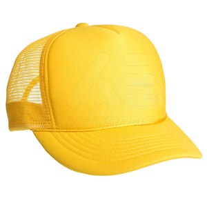 Vente en gros casquette de camionneur simple à 5 panneaux casquette de camionneur professionnelle en mousse de qualité supérieure avec impression personnalisée logo brodé - Product Image 3