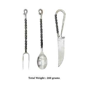 Premium Iron <b>Cutlery</b> <b>Set</b> with Ergonomic Design & Comfortable to Hold Perfect For Home Use Restaurants Original Indian Factory - Product Image 3