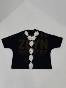 Camisetas personalizadas con estampado de Puff, ropa de calle de gran tamaño de algodón pesado, estilo Vintage, camisetas transpirables con estampado de Puff para hombres - Product Image 3