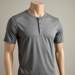 <b>Men's</b> Henley T <b>Shirts</b> Short Sleeve 100% Cotton Polyester Button Down Tee <b>Shirts</b> <b>Men</b> Casual Henley T <b>Shirts</b> <b>Mens</b> - Product Image 5