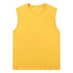 Vêtement de sport sans manches en coton 100% personnalisé avec logo imprimé, 180 g/m², pas cher, pour hommes, débardeur de sport - Product Image 6