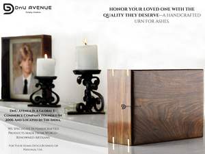 American Style Large Biodegradable Wooden <b>Urn</b> Perfect Memorial Keepsake for Beloved Ones Adult <b>Pet</b> or Baby Ashes Decoration - Product Image 5