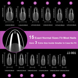 Puntas de <span class=keywords><strong>Uñas</strong></span> <span class=keywords><strong>Acrílicas</strong></span> Rectas, Cobertura Total, <span class=keywords><strong>Uñas</strong></span> Postizas a Presión para Salón o Arte de <span class=keywords><strong>Uñas</strong></span> DIY - Product Image 4