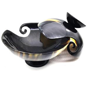 Bol de service en corne de salade de fruits poli de forme personnalisée de qualité supérieure accessoire de vaisselle fait main de luxe pour les ustensiles de cuisine de restaurants - Product Image 3