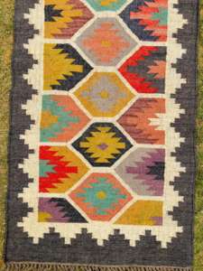 Tissé à la main Jute/laine tapis Flatweave usage domestique tapis sur mesure indien en Inde adulte médaillon Rectangle maître Arts pile plate - Product Image 5