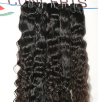 Paquet de tissage de cheveux ondulés naturels vierges de vison bruts non traités indiens vente en gros de paquets de cheveux humains indiens fournisseurs de cheveux humains