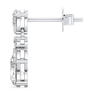 Pendientes Largos de Plata de Ley 925 de Alta Calidad REYES con Moissanita Certificada GRA, Hechos a Mano, Regalos de Boda para Mujer, Joyería Fina - Product Image 5