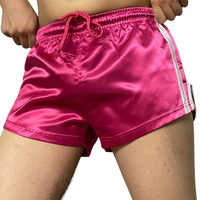 TERZO SPORTS Short décontracté en satin pour homme, respirant, en nylon, pour l'entraînement et le fitness, avec cordon de serrage à la taille, motif uni, en polyester