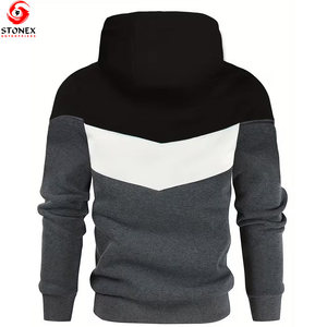เสื้อฮู้ดผู้ชายผ้าฟลีซคอตตอน 100% คุณภาพดีเยี่ยมจากโรงงาน สำหรับฤดูหนาว แบบเรียบ มีฮู้ด 2 ชิ้น สกรีนโลโก้ได้ ระบายอากาศได้ดี แห้งเร็ว - Product Image 2