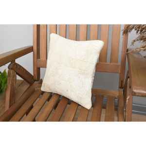 Beige 18x18 pulgadas almohada de lana Kilim de lujo patrón Vintage tejido rústico Navidad ropa de cama portátil para uso doméstico - Product Image 3