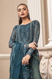 Latest High Quality 3-Piece Chiffon Collection for Women Pakistani Punjabi Bridal <b>Wedding</b> Party Wear <b>Dress</b> Salwar Kameez - Product Image 5