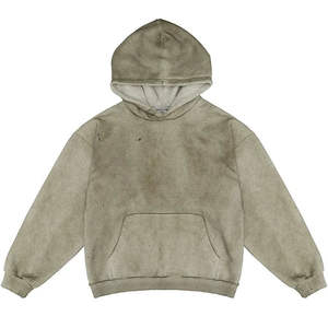 Acid Wash Hoodie Custom Oversized Plain Acid Vintage Washed Heavyweight Hoodie Hombres Venta al por mayor Acid Wash Pullover Hoodies - Product Image 1