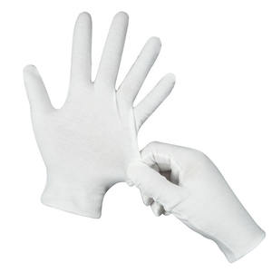 Gants en coton tricotés à doigts complets pour hommes et femmes, régalia maçonnique artisanale, broderie personnalisée, coton écologique et durable - Product Image 1