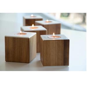 Ensemble de bougeoirs en bois décoratifs les plus vendus pour la décoration du salon, l'ambiance spa et les articles cadeaux disponibles au meilleur prix - Product Image 1