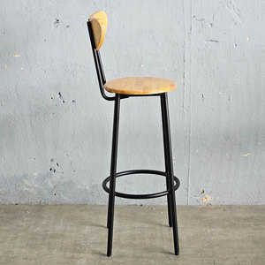 Tabouret de bar haut GBAK006 avec dossier, style farmhouse, en acier inoxydable et PU, design simple pour mobilier de bar ou chaise - Product Image 5