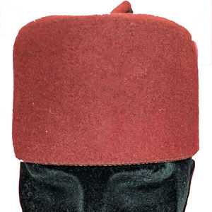 Maçonnique Regalia Mahorn Fez et étui souple ensemble brodé à la main strass sur Mahorn Fez chapeau pas cher prix à vendre - Product Image 1