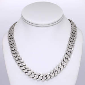 Custom 925 Sterling Silver Iced Fashion Hip Hop Jewelry for <b>Men</b> 16mm <b>Cuban</b> Chain with Emerald Round Cut Moissanite Gold Plating - Product Image 5