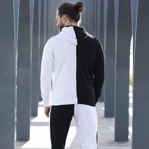 Chándal que absorbe la humedad de alta elasticidad para hombre, chándal con capucha y cierre de cremallera, chándal con estampado de músculos, el diseño sólido más demandado del invierno - Product Image 5