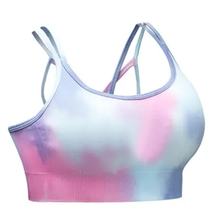 Fashion Sublimation Breathable Custom Print Plus Size Front Yoga <b>Bra</b> Women <b>Racerback</b> High Support Sports <b>Bra</b> - Product Image 3