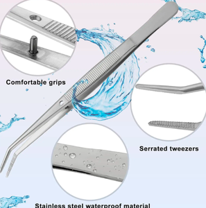 อุปกรณ์ต่อขนตาปลอมแหนบต่อขนตาสำหรับกำจัดขนคิ้วแบบโค้งทำจากสเตนเลสอย่างมืออาชีพ - Product Image 5