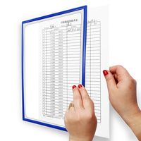 Pochette magnétique transparente en PVC UCI, format A3/A4/A5/A6, avec cadre coloré, adhésif puissant pour support de documents, tableau blanc, réfrigérateur