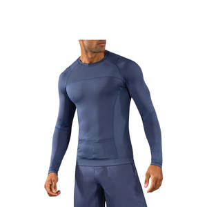 Camiseta Deportiva de Manga Larga para Hombre, Compresión, Transpirable, Ecológica, Anti-UV, Secado Rápido, 220g, con Logotipo Personalizado, Capa Base para Gimnasio - Product Image 2