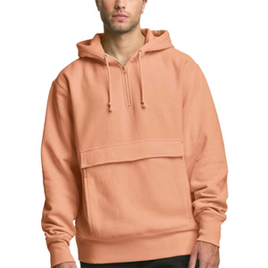 Sweat-shirts pour hommes, coupe classique, personnalisés OEM, streetwear, motif uni, logo brodé, imprimé, poche avant, hiver, 100% coton - Product Image 2