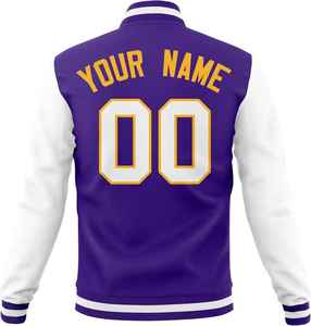 OEM Fabricante de alta calidad de los hombres Casual Polar Fleece Letterman Varsity Chaquetas Bordado personalizado Béisbol Stand Front - Product Image 5
