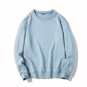 Sweat-shirt oversize en polyester/coton à col rond, épais, uni, brodé, imprimé numériquement, anti-boulochage, style streetwear pour l'automne - Product Image 1