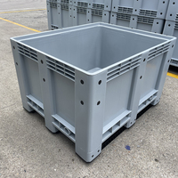 Grande poubelle de récipient en plastique de boîte de palette d'industrie solide de HDPE résistant avec le conteneur emboîtable empilable de couvercle pour le stockage