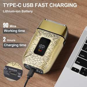 Afeitadora Eléctrica para Hombre con Pantalla LED, Resistente al Agua IPX7, Motor Potente, Recortadora de Barba para Uso Facial, para Hombres Calvos - Product Image 5