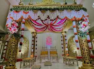 Designer Golden Delizio Wedding Mandap <b>UK</b> Super Quality Hand Carved Fiber Pillar Shaadi Decoration Exporters Wholesale Canada - Product Image 5