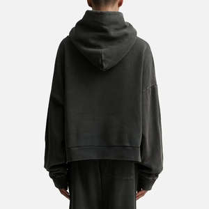 Wholesale Cropped High Quality Cotton <b>Fleece</b> Boxy Fit <b>Hoodies</b> For <b>Men</b> Customised Sizes Heavyweight <b>Hoodies</b> - Product Image 4