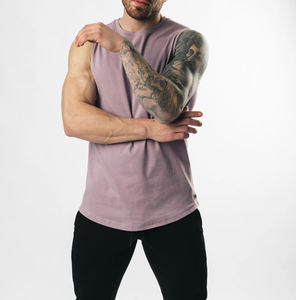 Chemises en coton avec logo personnalisé, vêtements de Fitness pour hommes, débardeur musculaire, sans manches, équipement de Gym, 2022 - Product Image 2