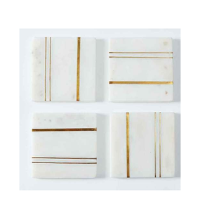Posavasos de mármol redondo de latón, último diseño, decoración de cocina y mesa, alfombrillas y almohadillas de lujo, posavasos de mármol a bajo precio - Product Image 2