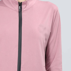 Ensemble de survêtement pour femme personnalisé avec fermeture éclair, broderie, respirant, extensible, deux pièces, veste à fermeture éclair, pantalon de jogging, gym, yoga - Product Image 2