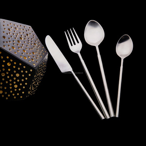 Ensemble cuillère fourchette en acier inoxydable miroir brillant de haute qualité ensemble de couverts de luxe réutilisables pour restaurant et hôtel - Product Image 2