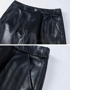 Pantalon en cuir élégant pour femme, coupe slim, en cuir souple, confortable pour les tenues décontractées - Product Image 5