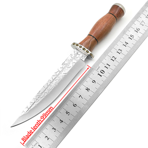 Commandes en gros personnalisées OEM ODM Service couteau de chasse couteau de camping en plein air couteaux à manche en bois gaine en cuir de qualité supérieure - Product Image 6