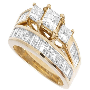 Estilo Vintage Moissanite princesa Baguette diamante racimo Iced Out anillo en 925 Plata elegante nupcial boda compromiso joyería - Product Image 3