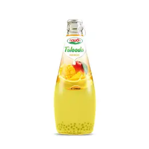 Puré de Mango FALOODA, 290 ml, Botella de Vidrio, con Semillas de Albahaca, Esterilizado, Recién Exprimido, Listo para Usar, Marca NAWON, Bebida Falooda Económica - Product Image 1