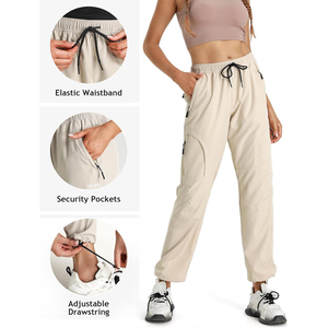 Pantalones Cargo de cintura alta para mujer con diseño personalizado Cordura, pantalones holgados con múltiples bolsillos, cordón plano de talla grande para el día a día - Product Image 3