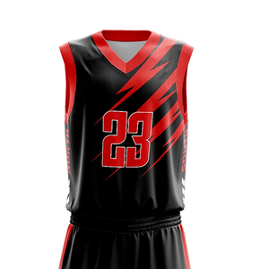 Ensemble d'uniformes de basket-ball réversible personnalisé, maillot réversible en mesh, ensemble de maillots de basket-ball imprimés - Product Image 4