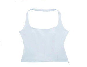 Hauts à licou de gymnastique pour femmes hauts à licou de yoga approvisionnement en usine avec soutiens-gorge de sport semi-fixes non amovibles chandails hauts à licou - Product Image 6